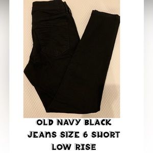 OLD NAVY BLACK JEANS -LOW RISE